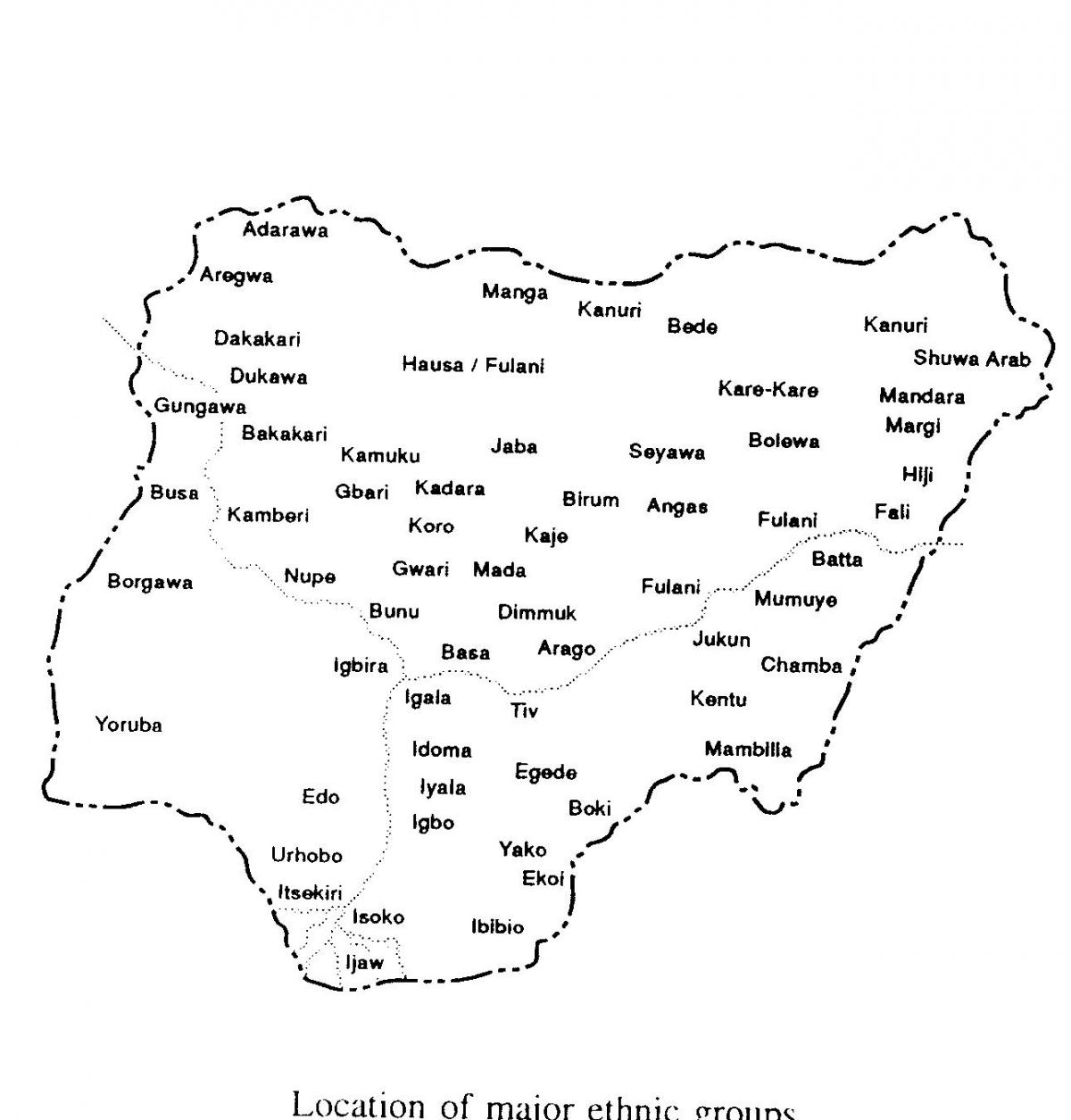 σχεδιάστε νιγηρία χάρτης