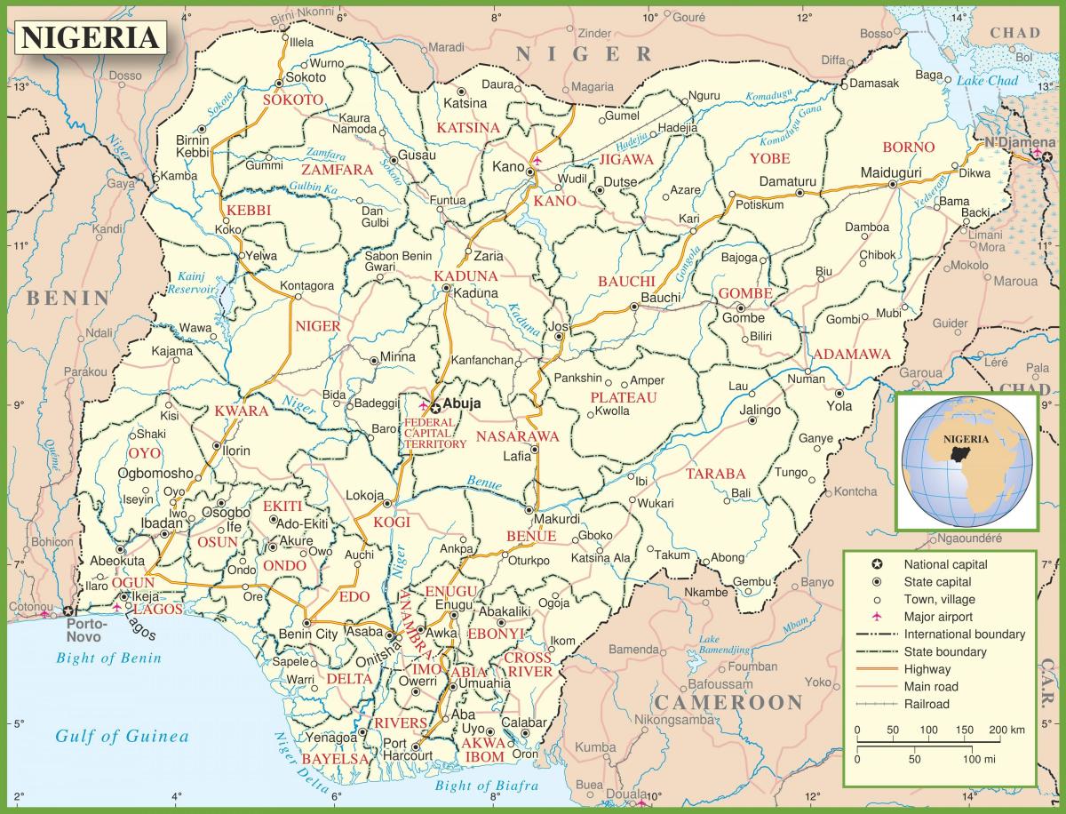 πλήρης χάρτης της νιγηρίας