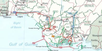 Χάρτης της νιγηρίας αγωγού 