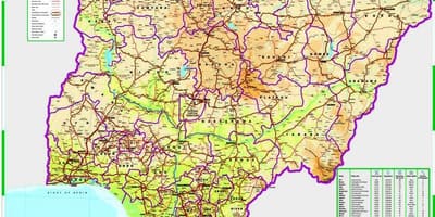 Χάρτης της νιγηρίας οδική απόσταση