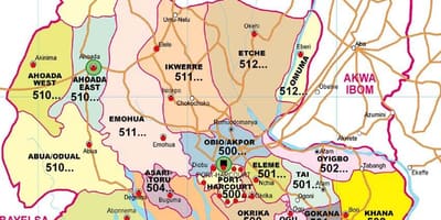 Χάρτης των ποταμών μέλος νιγηρία