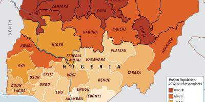 Χάρτης της νιγηρίας θρησκεία