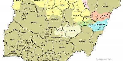 Χάρτης της νιγηρίας με 36 μέλη